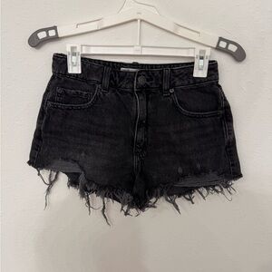 Garage Black Distressed Jean Shorts